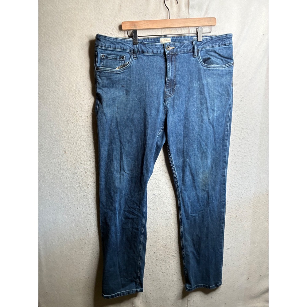 Weatherproof Vintage 365 Max Relaxed Fit Blue Jeans 40x34 Mens Stretch Denim